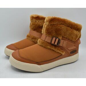 KEEN Hoodromeo Mini Boots Womens 9 Brown New Insulated Faux Fur Booties